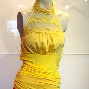 Halter bright Yellow Top